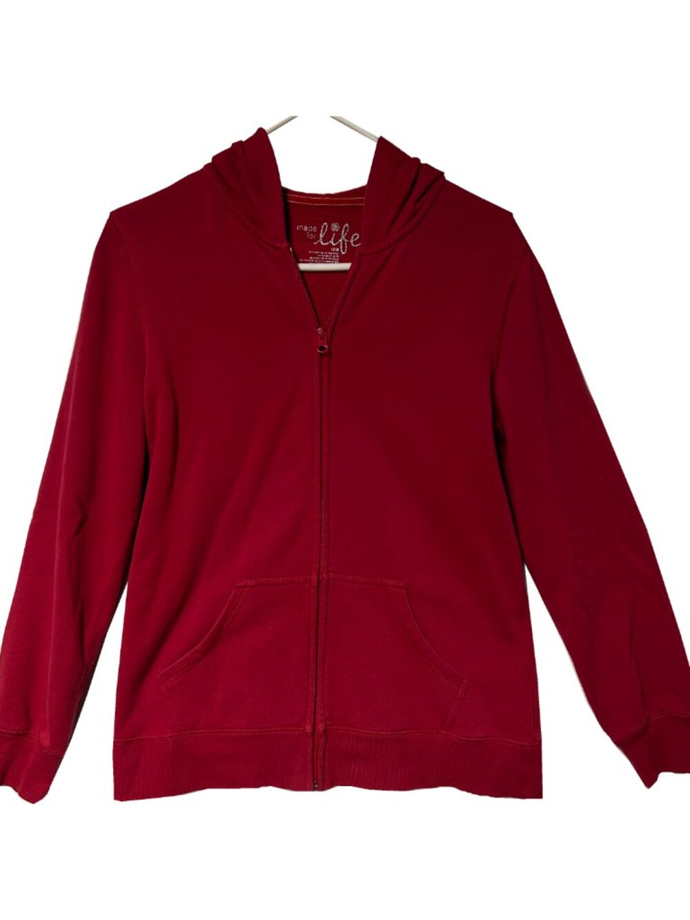 Women's Made For Life Red Zip-Up Hoodie